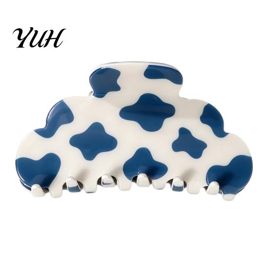 Trendy Hair Clips for Travel Cow Print Claw Clip Women Girls, Cute Cloud Shape Stylish Ornaments Thick Hair, Fashion Non-slip Strong Hold Accessories