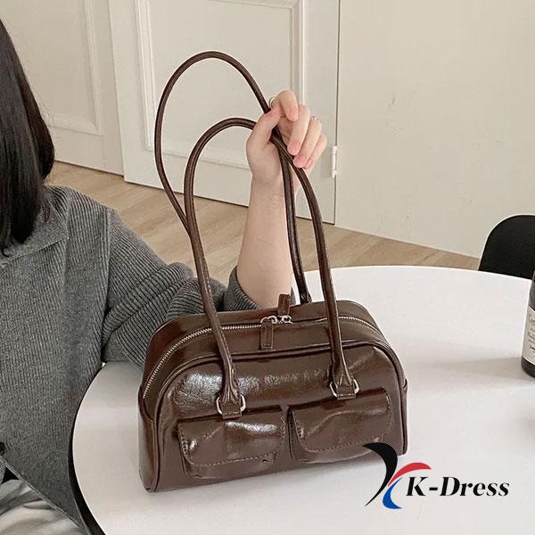 Кожаная сумка через плечо Oil с двумя карманами (4 цвета)