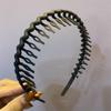 Корейские модные повязки для волос с длинными зубцами для женщин, нескользящие расчески для волос, однотонные геометрические ободок, женские аксессуары для волос для девочек