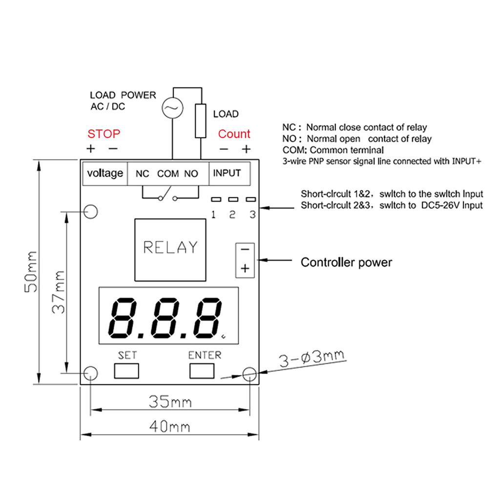 CT 1.1 Counter Controller Module, High 12V Digital Counter Kit, Relay Timer, 0- Counting Range, for Industrial Automation and Projects.