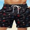 Летние мужские повседневные шорты с 3D-принтом геометрического узора, полиэфирное волокно, удобный крой, взрослые пляжные шорты
