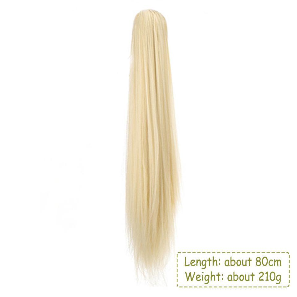 WTB синтетический парик 80 см, женский хвост, длинные прямые волосы, натуральная коса, большая ручка, универсальный хвост, парик