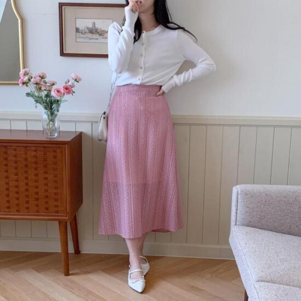 New ArrivAls Open Run LAce Punching A Line Skirt