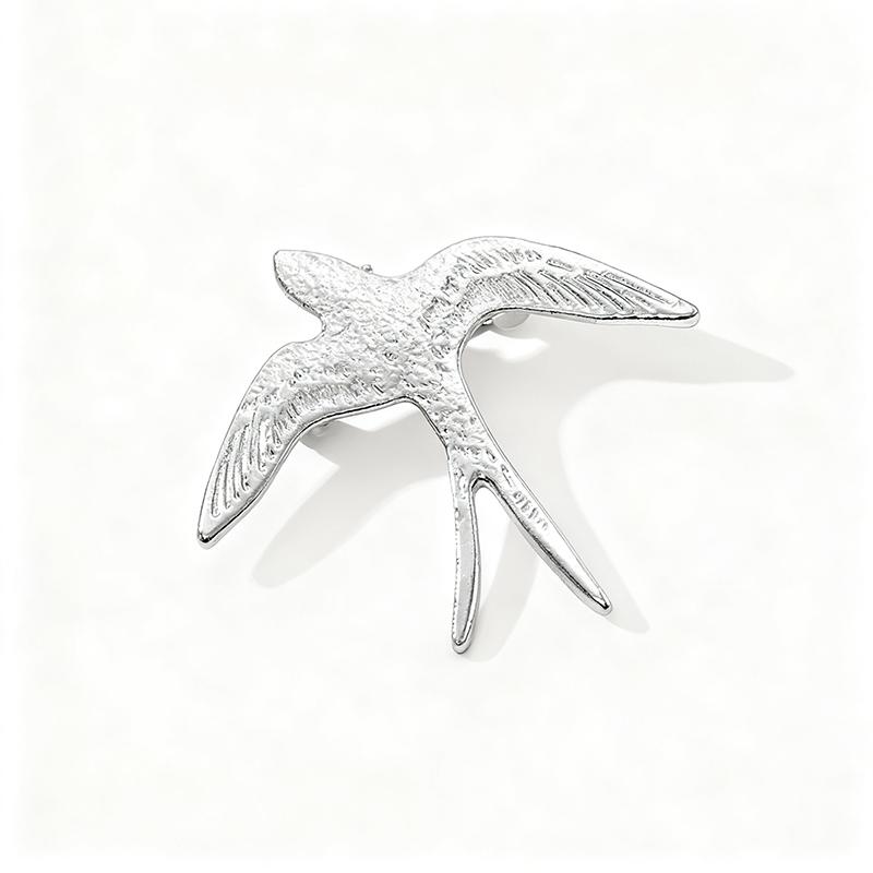 2026 New Sunflower Swallow Metal Brooch Women's Punk Vintage Metal Brooch Unique Versatile Clothing Accessory Decoration
