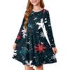 Girls' Princess Dress - Long Sleeve A-Line T-Shirt Dress Christmas Day