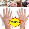 Non-sterile Gloves Non-sticking Oil-resistant Transparent 100 Pieces