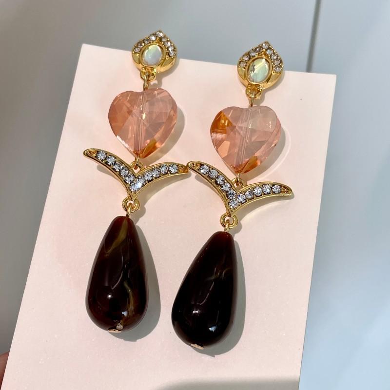 Серьги JMXD из натурального камня Тигровый глаз для женщин, Минималистичные изящные золотистые пусеты, Ретро эстетика, Украшения для ушей, Серьги с кристаллами для исцеления чакр