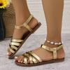 Fashion Women Flat Sandals Comfortable Lightweight Daily Shoes for Women 2025 Summer Non Slip Hot Bottom Roman Sandals Zapatos De Mujer