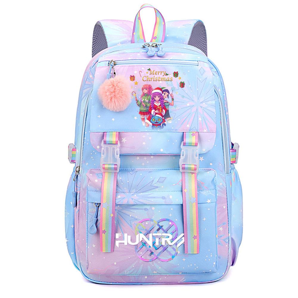 Christmas K-Pop Demon Hunters Printed Large Capacity Waterproof Backpack Teenger Student Girl Boy Schoolbag Bookbag Women Large Capacity Travel Bag