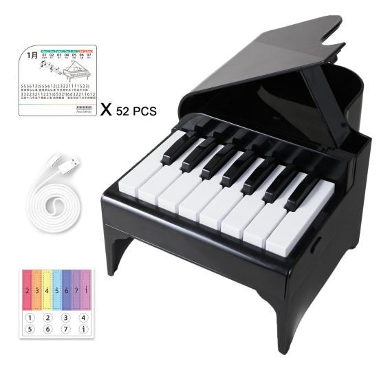2024 Playable Piano Calendar with 52 Music Scores Musical Scale Sticker USB Rechargeable 3D Piano Desktop Calendar Decoration Birthday Gift
