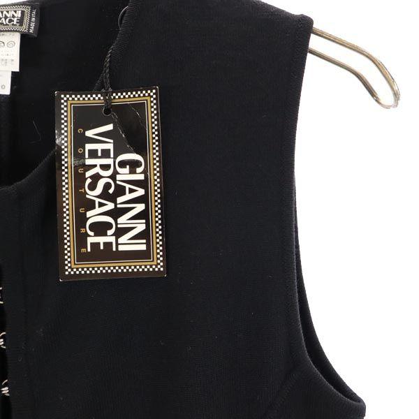 Неиспользованное Gianni Versace Сделано в Италии Шерстяная смесь Без рукавов Цельное 38 Женское Б/у