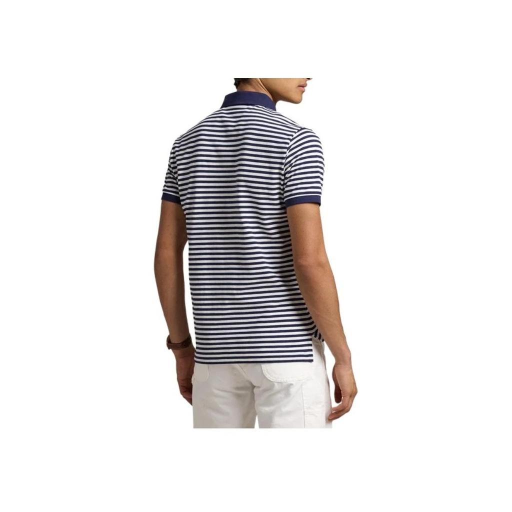 Polo Ralph Lauren Поло в полоску приталенного кроя Мужские топы Синий 710956682-001