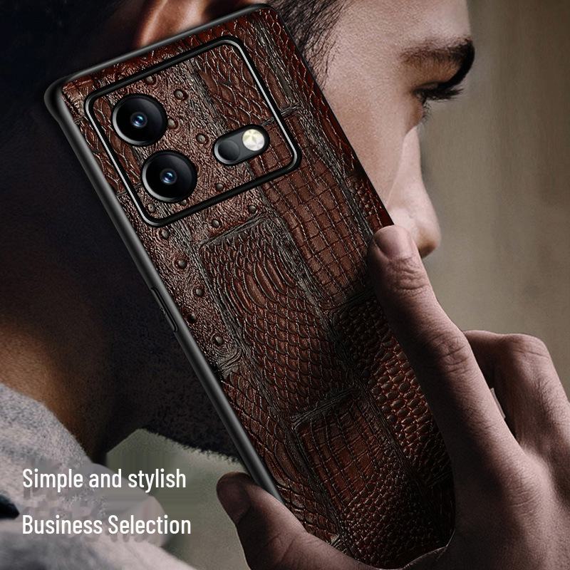 Защитный чехол из натуральной кожи для серии iQOO Neo8