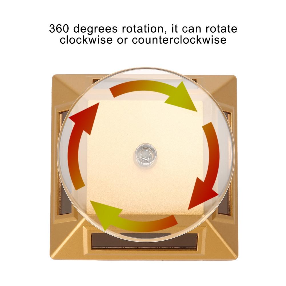 Витрина на солнечной батарее, вращающаяся на 360 градусов, органайзер для ювелирных изделий, стенд для демонстрации (Золото)