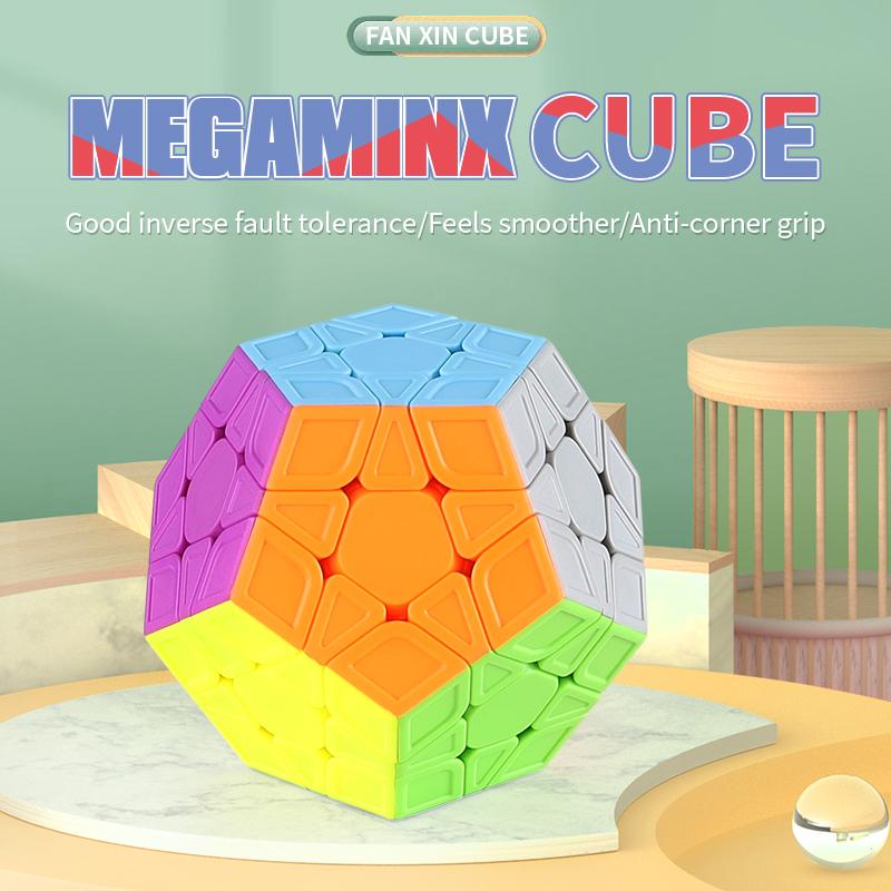 Магнитный Мегаминкс 3x3 Додекаэдр Двенадцатицветный Скоростной Кубик Рубика Матовый на Ощупь Головоломка Профессиональные Игрушки для Подарков Детям
