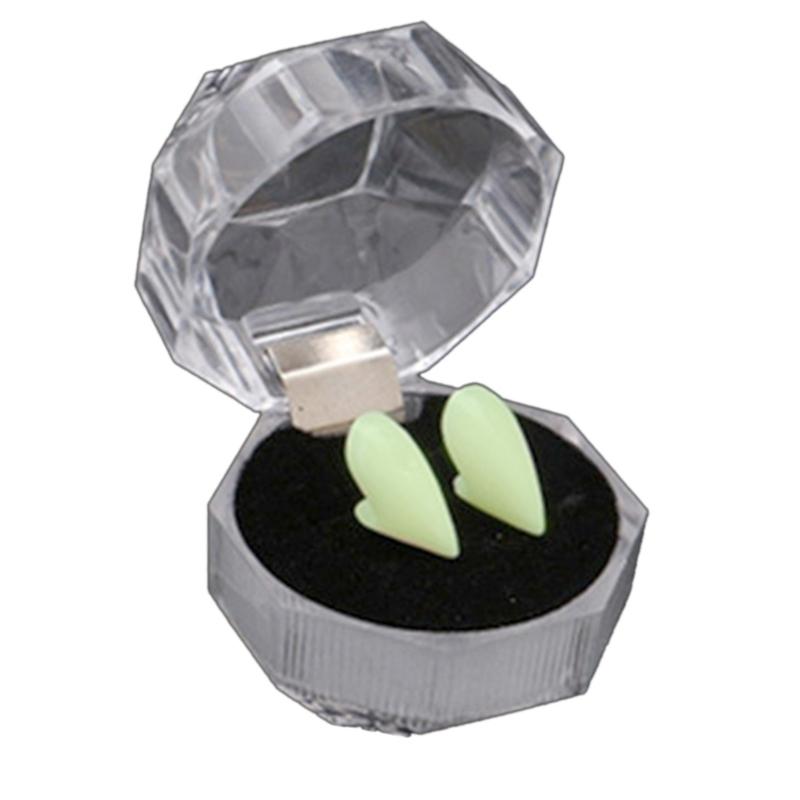 Halloween Vampire Teeth Environmentally Resin A Pair Horror Denture Props With Tooth Gel Easy Mount Cosplay Props Decor