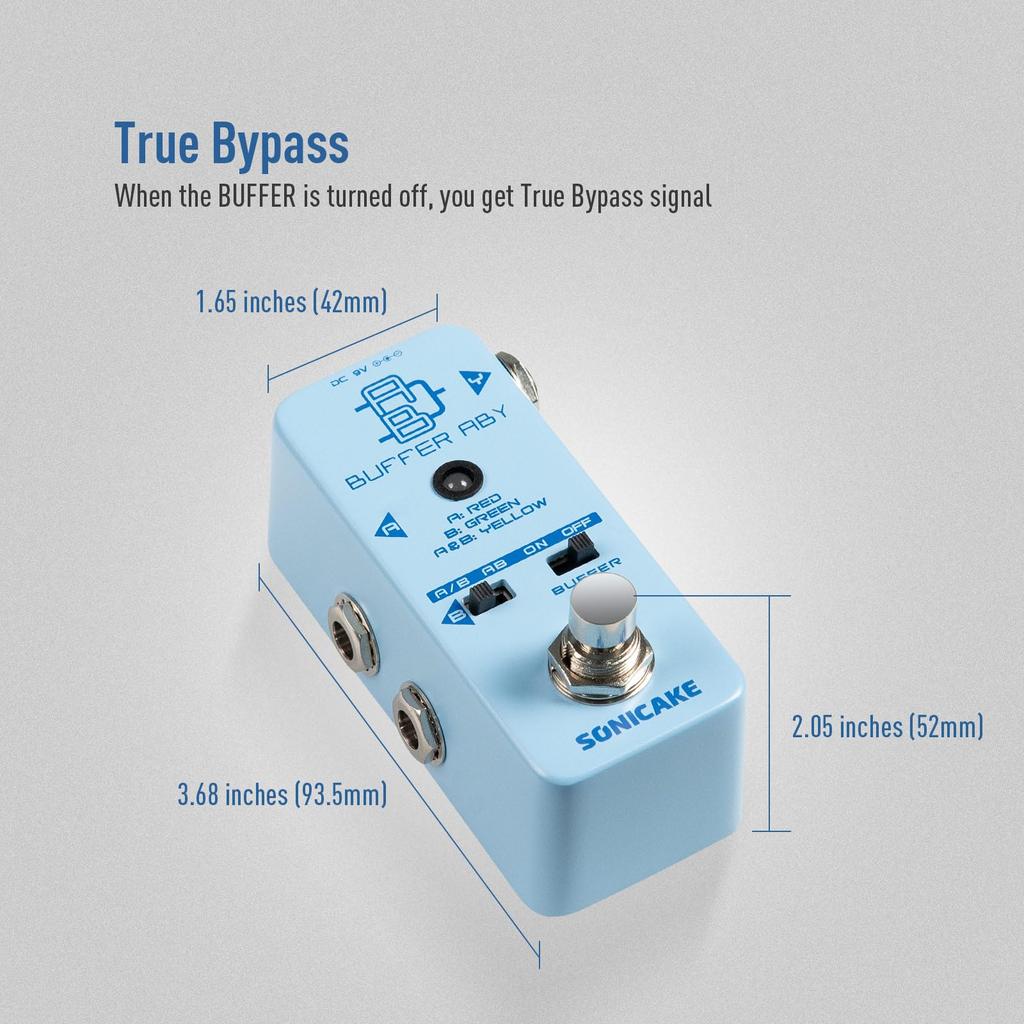 SONICAKE Line Selector Guitar Effector Pedal Buffer ABY