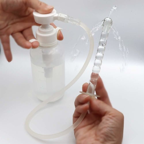 RARENESS (Japan) Cleansing Pump 300ml (Includes 1 60cm Tube, 3 Replacement Heads, and Storage Bag) Multi-Purpose Cleanser, Manual Pump, for Intimate C