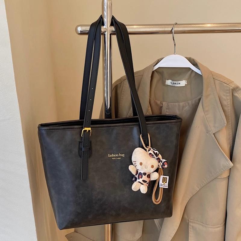 Retro Simple Large-capacity Tote Bag Large Bag 2025 New Fashion Commuter Bag Women's Shoulder Bag