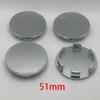 4Pcs/Set 51mm Car Wheel Center Hub Caps ABS No Logo Car Wheel Dust-proof Covers Car Wheel Decorations Exterior Auto Accessories