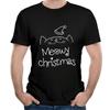 Venta Al Por Mayor Meowy Christmas Manga Verano Camisetas Funky Impresión De Camisetas Fiesta 100% Camisetas De Algodón Regalo D
