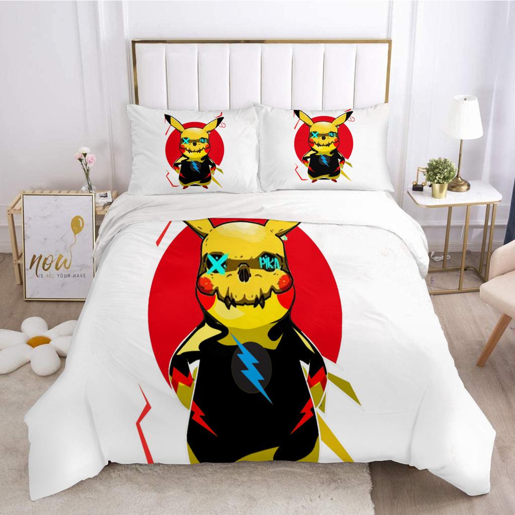 Doomsday Lightning Cat Quilt Set Three-Piece, Home Textile Printing Ask Barre