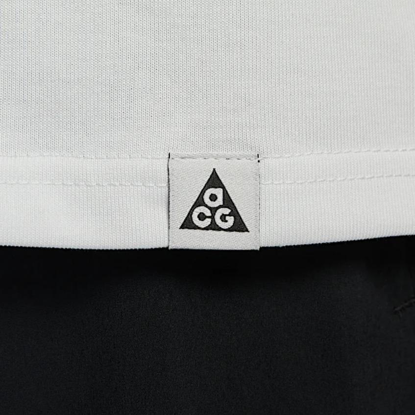 Nike ACG Dri-Fit SS25 Модная Универсальная Свободная Быстросохнущая Футболка с Коротким Рукавом Мужские Топы Горный Белый HJ0890121