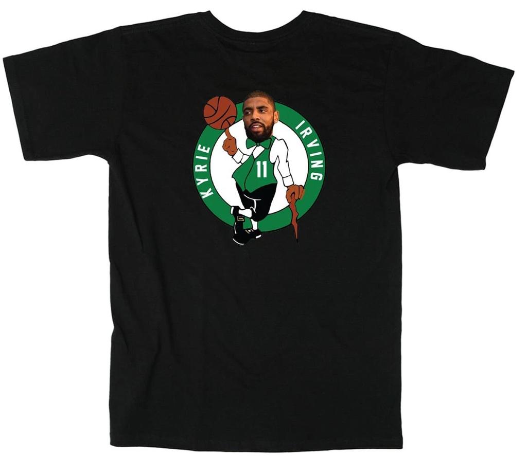 BLACK Boston Celtics Kyrie Irving "LOGO" T-Shirt
