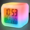 LED Digital Alarm Clock Mini Desk Cube Clock with Colorful Lights and Multiple Modes Glow Desk Clock Home Desktop Decoration