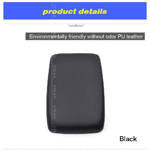 Vtear Car Armrest Cover Leather Pad Center Console Cushion Cap Styling Accessories Decoration For Toyota Highlander Kluger 2012