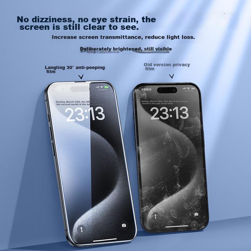 2 Pieces Screen Protector for Apple IPhone 11 Pro, Anti-Spy Tempered Glass Film for IPhone X/XS, Full Coverage Anti-Scratch Front Screen Protector