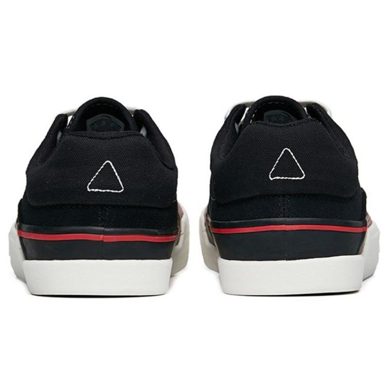 Anta Aoli CVS men low-top canvas skate shoes black white non-slip durable lightweight 112238014-3