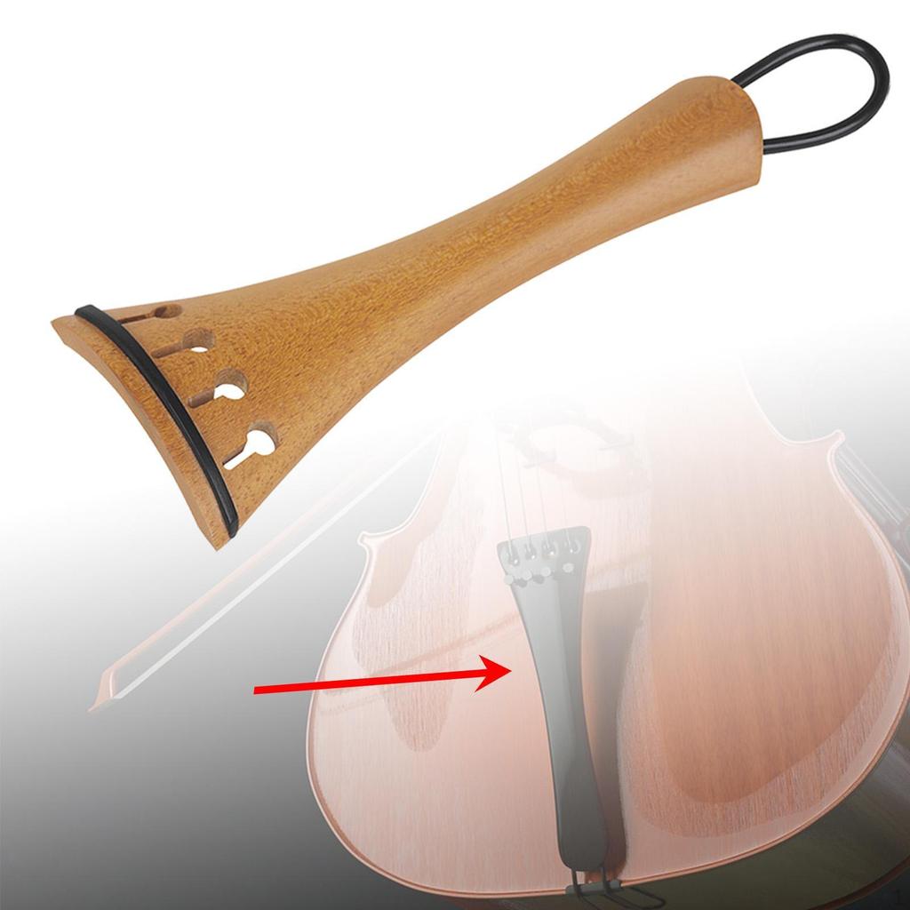 4/4-3/4 Violin Tailpiece Fiddle String Plate Sturdy Lightweight with Tail Rope Parts for