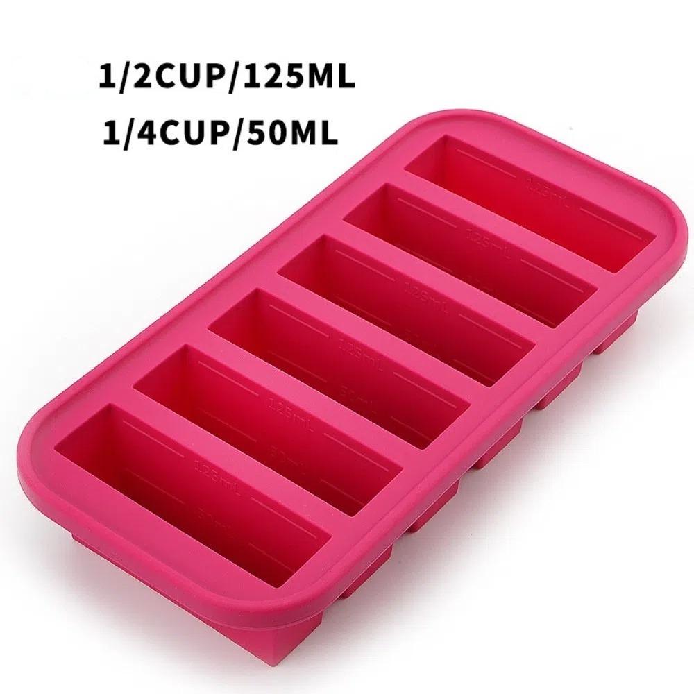 Creative 2/4/6 Grid Silicone Freezer Molds Non-toxic Fresh-keeping Meal Prep Container with Lids Wine Ice Blocks Maker Bar Pub