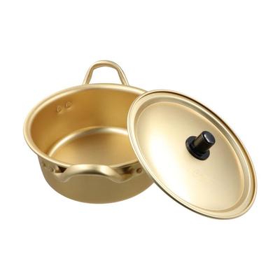 Маленькая быстрая алюминиевая кастрюля с крышкой, корейская кастрюля для лапши, кастрюля для супа, кастрюля для рамена, посуда