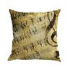 Square Musical Note Printed Cushion Pillow Covers Home Decor Outdoor Pillowcase Decorative Pillow Sofa Cushion Cover