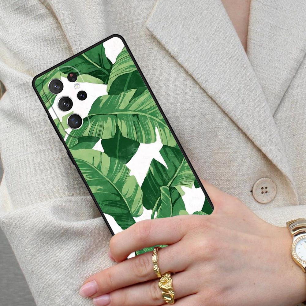 Tropical Palm Tree Banana Leaf Cell Phone Case for Samsung Galaxy S26 Ultra S25 S24 S23 S22 S21 S20 Note10 Cover