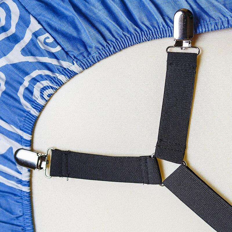 4 шт./компл., эластичные зажимы для простыни, зажимы для ремня, нескользящий зажим для матраса, держатель для одеяла, наборы крючков для захвата, домашний органайзер