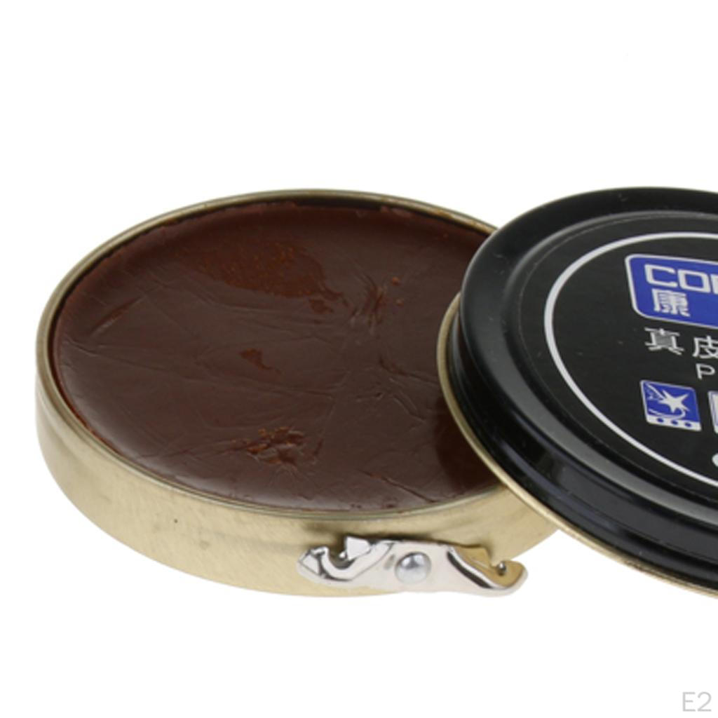 3 Pieces Leather Shoes Shine Kit Boots Brown