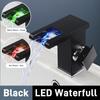 LED RGB Color Waterfall Bathroom Basin Faucet Bathroom Mixer Tap Sink Faucet Single Handle Toilet Hot Cold Water Mixer Tap