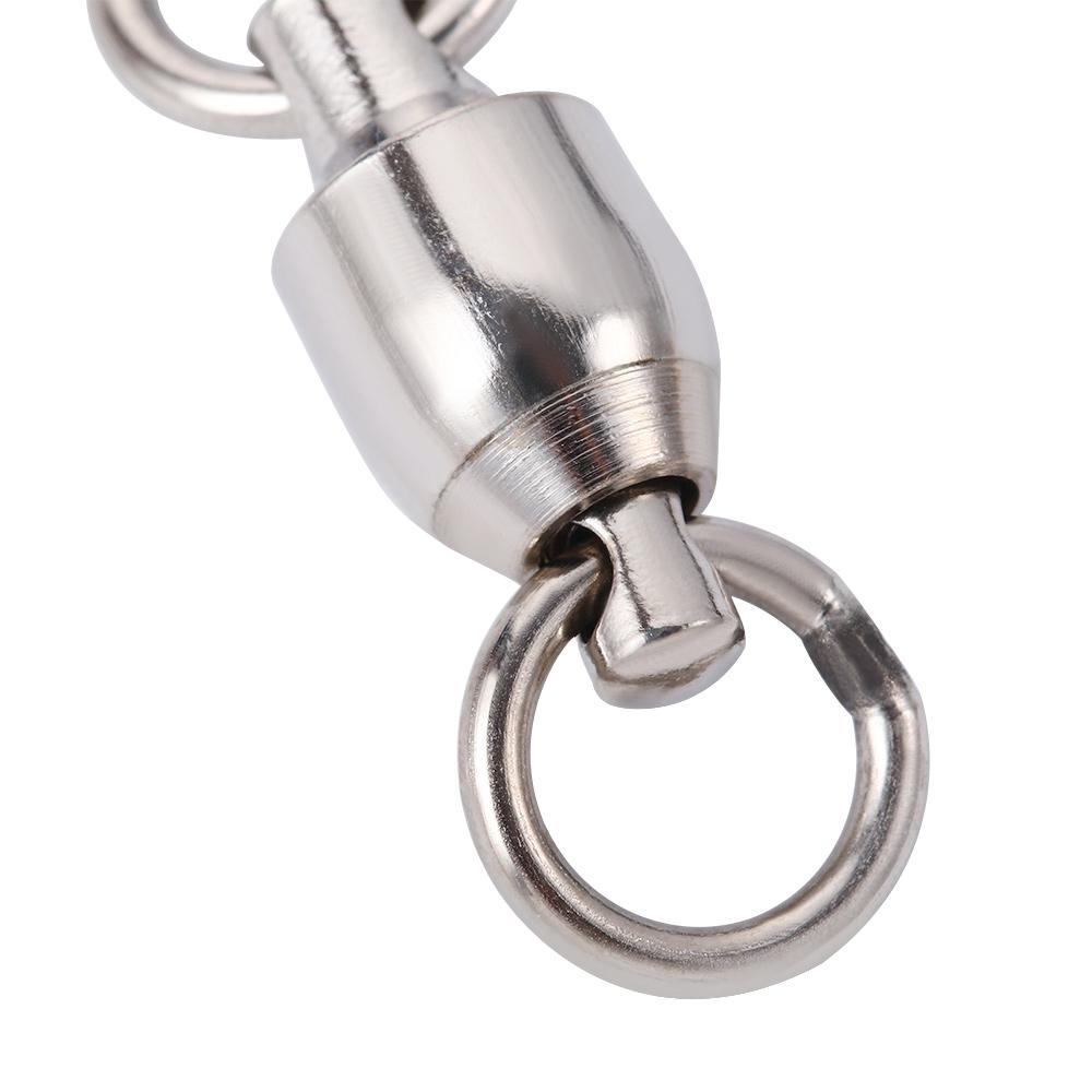 Accessories Hooks Barrel Stainless Steel Fishing Connector Swivel Ring Ball Bearing Solid Ring
