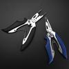 Stainless Steel Fishing Pliers Multi-functional Line Clippers Bent Mouth Fishing Pliers Control Fish Taking Hook Tool Blue Red Black Fishing Gear