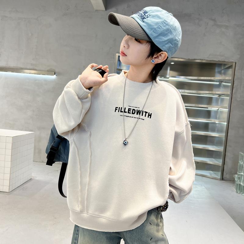 Мальчики Красивый Модный Толстовка 2025 Весна Детский Повседневный Топ