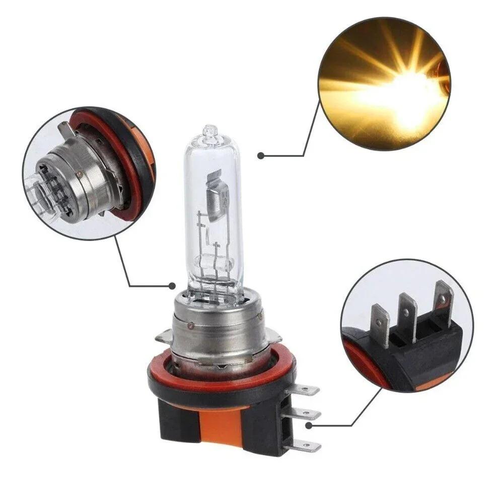 2 шт. H15 12 В 15/55 Вт галогенные лампы для фар белого цвета для автомобиля дальнего света авто желтый свет дневные ходовые огни 3200 К