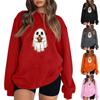 Women's Casual Fashion Halloween Print Long Sleeve O-Neck Sweatshirts Pullover Top