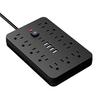 Сетевой фильтр 17-в-1 с 11 розетками, 6 портами USB, защита от перегрузки, ультратонкий