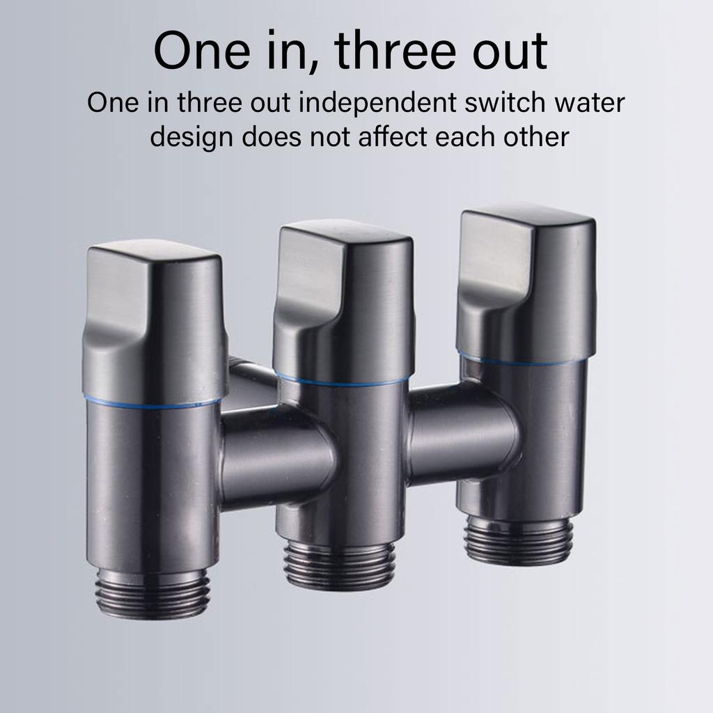 3-ходовые клапаны-переключатели воды Стальные быстросъемные разветвители Универсальные 3-ходовые распределители воды для кухни, ванной комнаты, сада