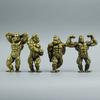 Brass Fitness Monkey Ornament Solid Copper Muscle Gorilla Statue Strong Orangutan Figurines Retro Desktop Model Craft Home Decor
