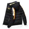 Men Autumn Winter Cotton Jacket Warm Comfortable Padded Thickened Down Jacket  Double-Sided Clothes Removable Cap