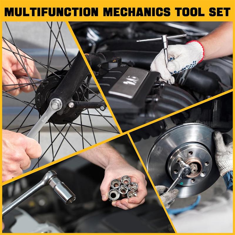 Professional 216 Pcs Tool Set, Professional Mechanic Tool Kit and Sockets Wrenches Set with Storage Box, Metric and Sae